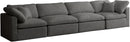 Plush Grey Velvet Standard Cloud Modular Sofa - NY Furniture Direct (NY)