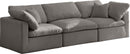 Plush Grey Velvet Standard Cloud Modular Sofa - NY Furniture Direct (NY)