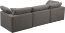 Plush Grey Velvet Standard Cloud Modular Sofa - NY Furniture Direct (NY)