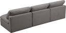 Plush Grey Velvet Standard Cloud Modular Sofa - NY Furniture Direct (NY)