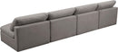 Plush Grey Velvet Standard Cloud Modular Sofa - NY Furniture Direct (NY)