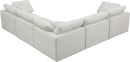 Plush Cream Velvet Standard Cloud Modular Sectional - NY Furniture Direct (NY)