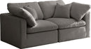 Plush Grey Velvet Standard Cloud Modular Sofa - NY Furniture Direct (NY)