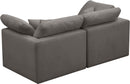 Plush Grey Velvet Standard Cloud Modular Sofa - NY Furniture Direct (NY)