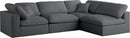 Plush Grey Velvet Standard Cloud Modular Sectional - NY Furniture Direct (NY)