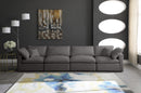 Plush Grey Velvet Standard Cloud Modular Sofa - NY Furniture Direct (NY)