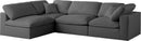 Plush Grey Velvet Standard Cloud Modular Sectional - NY Furniture Direct (NY)