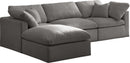 Plush Grey Velvet Standard Cloud Modular Sectional - NY Furniture Direct (NY)