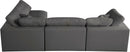 Plush Grey Velvet Standard Cloud Modular Sectional - NY Furniture Direct (NY)