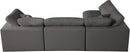 Plush Grey Velvet Standard Cloud Modular Sectional - NY Furniture Direct (NY)
