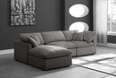 Plush Grey Velvet Standard Cloud Modular Sectional - NY Furniture Direct (NY)