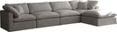 Plush Grey Velvet Standard Cloud Modular Sectional - NY Furniture Direct (NY)