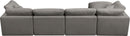 Plush Grey Velvet Standard Cloud Modular Sectional - NY Furniture Direct (NY)