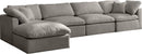 Plush Grey Velvet Standard Cloud Modular Sectional - NY Furniture Direct (NY)