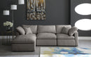 Plush Grey Velvet Standard Cloud Modular Sectional - NY Furniture Direct (NY)