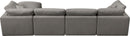 Plush Grey Velvet Standard Cloud Modular Sectional - NY Furniture Direct (NY)
