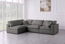 Plush Grey Velvet Standard Cloud Modular Sectional - NY Furniture Direct (NY)