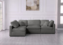 Plush Grey Velvet Standard Cloud Modular Sectional - NY Furniture Direct (NY)