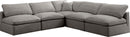 Plush Grey Velvet Standard Cloud Modular Sectional - NY Furniture Direct (NY)