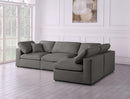 Plush Grey Velvet Standard Cloud Modular Sectional - NY Furniture Direct (NY)