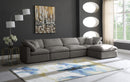 Plush Grey Velvet Standard Cloud Modular Sectional - NY Furniture Direct (NY)