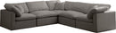 Plush Grey Velvet Standard Cloud Modular Sectional - NY Furniture Direct (NY)