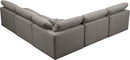 Plush Grey Velvet Standard Cloud Modular Sectional - NY Furniture Direct (NY)