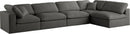 Plush Grey Velvet Standard Cloud Modular Sectional - NY Furniture Direct (NY)