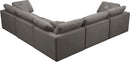 Plush Grey Velvet Standard Cloud Modular Sectional - NY Furniture Direct (NY)