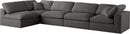 Plush Grey Velvet Standard Cloud Modular Sectional - NY Furniture Direct (NY)