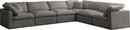 Plush Grey Velvet Standard Cloud Modular Sectional - NY Furniture Direct (NY)