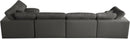Plush Grey Velvet Standard Cloud Modular Sectional - NY Furniture Direct (NY)