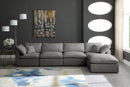 Plush Grey Velvet Standard Cloud Modular Sectional - NY Furniture Direct (NY)