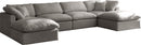 Plush Grey Velvet Standard Cloud Modular Sectional - NY Furniture Direct (NY)