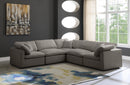 Plush Grey Velvet Standard Cloud Modular Sectional - NY Furniture Direct (NY)