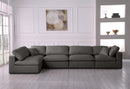 Plush Grey Velvet Standard Cloud Modular Sectional - NY Furniture Direct (NY)