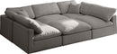 Plush Grey Velvet Standard Cloud Modular Sectional - NY Furniture Direct (NY)