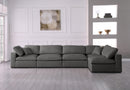 Plush Grey Velvet Standard Cloud Modular Sectional - NY Furniture Direct (NY)