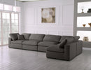 Plush Grey Velvet Standard Cloud Modular Sectional - NY Furniture Direct (NY)