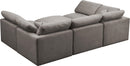 Plush Grey Velvet Standard Cloud Modular Sectional - NY Furniture Direct (NY)