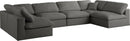 Plush Grey Velvet Standard Cloud Modular Sectional - NY Furniture Direct (NY)