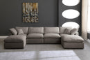 Plush Grey Velvet Standard Cloud Modular Sectional - NY Furniture Direct (NY)