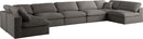 Plush Grey Velvet Standard Cloud Modular Sectional - NY Furniture Direct (NY)
