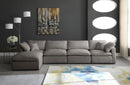 Plush Grey Velvet Standard Cloud Modular Sectional - NY Furniture Direct (NY)