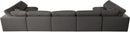 Plush Grey Velvet Standard Cloud Modular Sectional - NY Furniture Direct (NY)