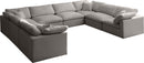 Plush Grey Velvet Standard Cloud Modular Sectional - NY Furniture Direct (NY)