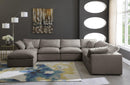Plush Grey Velvet Standard Cloud Modular Sectional - NY Furniture Direct (NY)