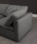 Plush Grey Velvet Standard Cloud Modular Sectional - NY Furniture Direct (NY)