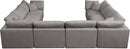 Plush Grey Velvet Standard Cloud Modular Sectional - NY Furniture Direct (NY)