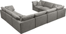 Plush Grey Velvet Standard Cloud Modular Sectional - NY Furniture Direct (NY)